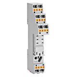 Plug-in socket, logical arrangement for 2-pole RXT relay