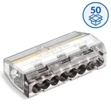 Push-in wire connector SCP8 transparent / grey (box 50 pcs)