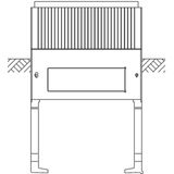 Embedded pedestal, CDC, building kit, size 0, 900 mm