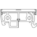 End plate, IP00, Plastic, green, Width: 8 mm