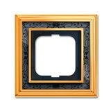 1721-833 Cover Frame Busch-dynasty® polished brass decor anthracite