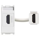 HDMI socket connector white