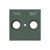 8550.1 CM Cover TV-R / SAT socket SAT 1 gang Green - Sky Niessen