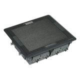 Underfloor boxes 16/20 mod. -inox comp. cover with customiz. and ergonomic handl