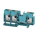 Feed-through terminal block, PUSH IN, 16 mm², 1000 V, 76 A, Number of 