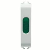 SINGLE INDICATOR LAMP - GREEN - 1/2 MODULE - SATIN WHITE - CHORUSMART