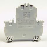 Terminal Block, 2 Circuit, 35A, 600V AC/DC,  Gray, 4mm