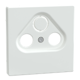 Central plate for antenna sockets, lotus white, system design