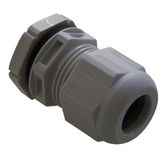 Cable gland, PG13,5, 4-10mm, PA6, grey RAL7001, IP68 (w Locknut and O-ring)
