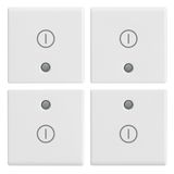 Four half-buttons 1M I/O symbols white