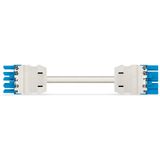 pre-assembled interconnecting cable Cca Socket/plug, blue