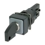 Key-operated actuator, 3 positions, black, maintained