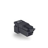 Socket for PCBs angled 2-pole black