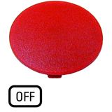 Button plate, mushroom red, OFF