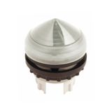 Indicator light extended/conical, white