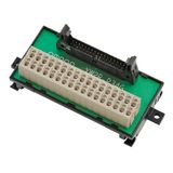 DIN-rail mounting terminal block, MIL40 socket, push-in clamp, 32x OUT XW2R0026B