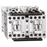 Contactor, Reversing, 9A, 3P, 24VDC, Electronic Coil, 1NO/NC