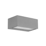 Wall fixture IP54 Nemesis Aluminium 90*220mm E27 60W Grey