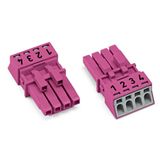 Socket 4-pole Cod. B pink