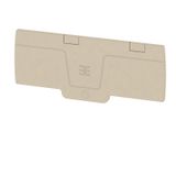 End plate (terminals), 94.7 mm x 2.4 mm, dark beige