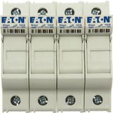 Fuse-holder, low voltage, 32 A, AC 690 V, 10 x 38 mm, 4P, UL, IEC, with indicator