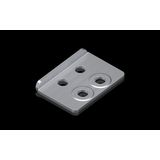 VX base/plinth adaptor, for twin castors, sheet steel