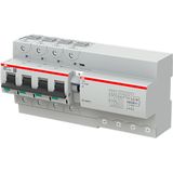 Residual current breaker RCBO DS800 range 50kA, 4P, curve D, 125A, 300