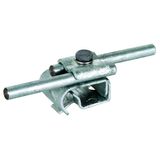 Gutter clamp St/tZn f. bead 16-22mm with double cleat for Rd 8-10mm