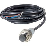 Proximity switch, E57P Performance Short Body Serie, 1 N/O, 3-wire, 10 – 48 V DC, M12 x 1 mm, Sn= 4 mm, Non-flush, PNP, Stainless steel, 2 m connectio