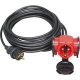 Extension lead, grounding-type plug and
