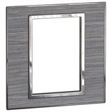 Arteor Surround Plate 3 Module Square Grey Oak