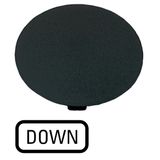 Button plate, mushroom black, DOWN