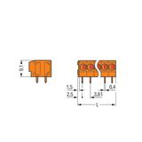 PCB terminal block 1.5 mm², orange