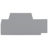 End and intermediate plate 2.5 mm thick gray