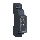 Harmony, Modular timing relay, 8 A, 1 CO, 0.1 s..10 h, multifunction, spring terminals, 24 V DC / 24...240 V AC/DC