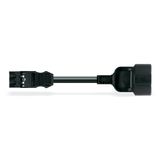 pre-assembled adapter cable Eca Plug/SCHUKO coupler black