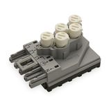 Tap-off module for flat cable 5 x 2.5 mm² + 2 x 1.5 mm² gray