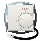 UP controller 5-30C with limiter function. 10-40C, RAL9010 matt 55x55, AC 230V, 16 A 1 NO contact, PWM / 2 point control, switch, TA, display, sensor