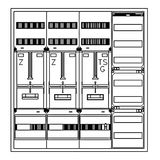 Z„hlerverteiler 2xZF, H=1100 B=1050 T=210mm, 1xTSG, VF