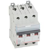 DX³6000 10kA high inlet and low outlet screw circuit breaker 3P 400~ - 63A - D curve - for traditional HX³ comb