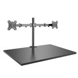 Dual Display Bracket with Pole and Desk Clamp Securely mount 2 desktop monitors to an office desk