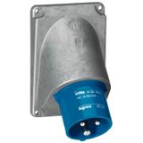 Panel appliance inlet Hypra - IP 44 - 200/250 V~ - 32 A - 2P+E - metal