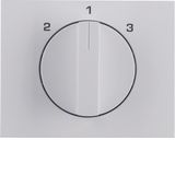 Centre plate rotary knob 3-step switch, Berker K.1, polar white glossy