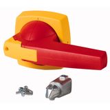 Toggle, 12mm, door installation, red/yellow, padlock