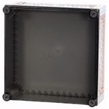 Insulated enclosure, +knockouts, HxWxD=375x375x150mm