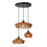 Lucide YUNKAI - Pendant light - Ø 60 cm - 3xE27 - Light wood