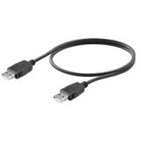 USB cable, USB A, with mechanical locking, PVC, black