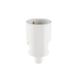 Compact connector, French/Belgian, PP, white, contact protection, IP20, Typ 1565