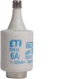 Fuse-link DII E27 6A 500V, tripping characteristic Super fast, with in