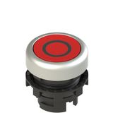 Illuminated red shaved button with marking E2 1PL2R329L1